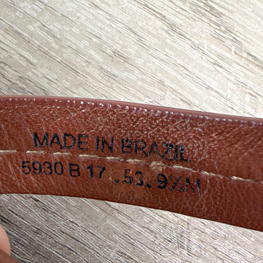 Tory Burch Miller Leather Logo Thong Sandals Tan Womens 9.5 - Picture 7 of 7